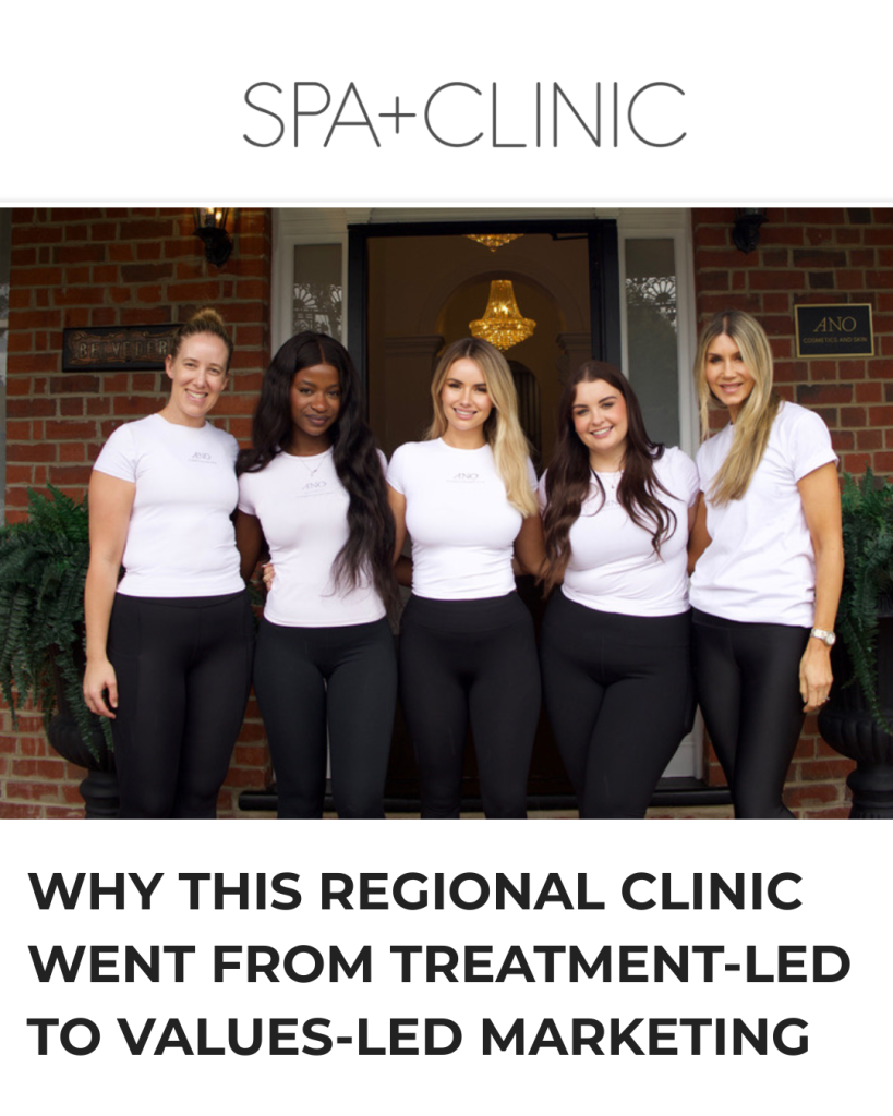 ANO Cosmetics & Skin featured in SPA+Clinic magazine